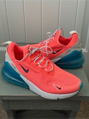 Nike Womens Air Max 270 Lava Glow White Size 8